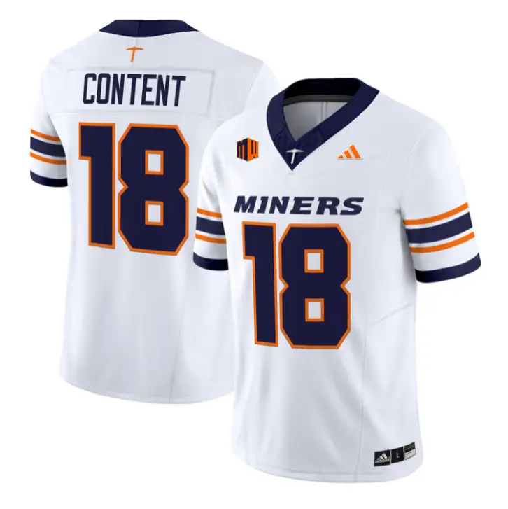 Justin Content Jersey #18 UTEP Miners 2016 Vapor Limited Stitched by My Store NCAA Football Jerseys
