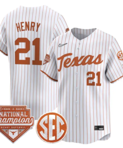 Kayden Henry Jersey #21 Texas 2026 Back-To-Back World SeriesChampions by My Store