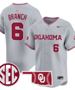 Kyle Branch Jersey #6 Oklahoma Sooners Baseball 2026 Vapor Stitched by My Store