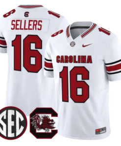 LaNorris Sellers Jersey #16 South Carolina Gamecocks 2026 Stitched by My Store NCAA Football Jerseys