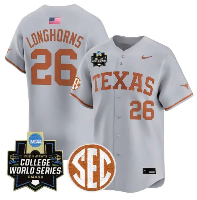 Longhorns Jersey #26 Texas Longhorns 2026 World Series Stitched by My Store