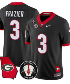 Nate Frazier Jersey #3 Georgia Bulldogs 2026 Vince Dooley Stitched