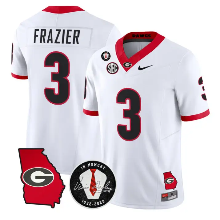 Nate Frazier Jersey #3 Georgia Bulldogs 2026 Vince Dooley Stitched