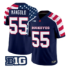 Nick Mangold Jersey #55 Ohio State America 250 Edition Limited Stitched - Top Design Fan Nick Mangold Jersey #55 Ohio State America 250 Edition Limited Stitched