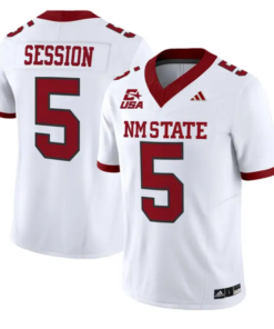 Nick Session Jersey #5 New Mexico State 2026 Vapor Limited Stitched by My Store NCAA Football Jerseys