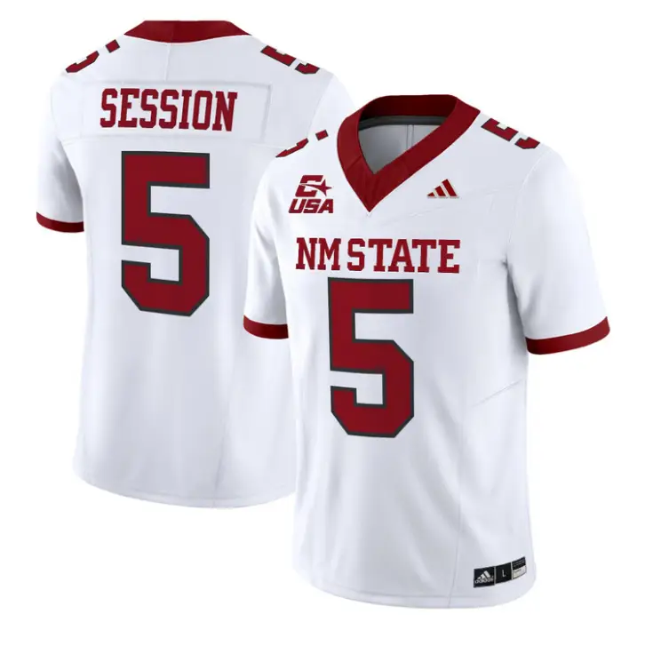 Nick Session Jersey #5 New Mexico State 2026 Vapor Limited Stitched by My Store NCAA Football Jerseys