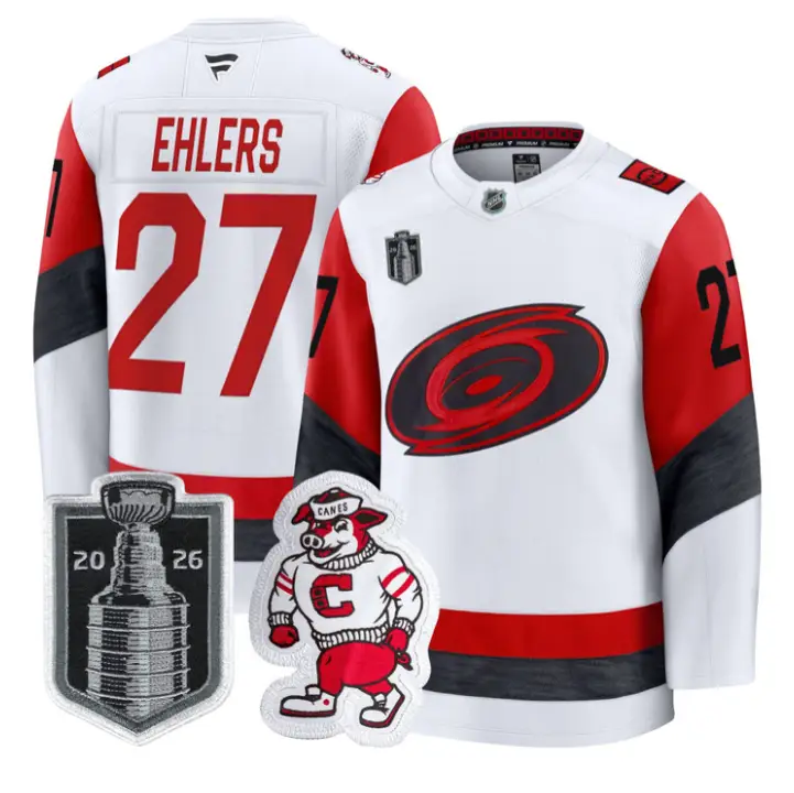 Nikolaj Ehlers Jersey #27 Carolina Hurricanes 2026 Stanley Cup Stitched by Hockey David