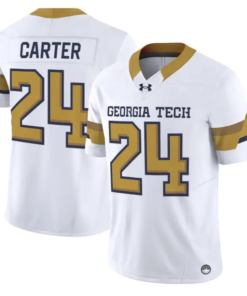 Noah Carter Jersey #24 Georgia Tech Yellow Jackets 2026 Limited Stitched
