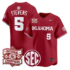 Nolan Stevens Jersey #5 Oklahoma 2026 National Champions Patch Stitched - Top Design Fan Nolan Stevens Jersey #5 Oklahoma 2026 National Champions Patch Stitched