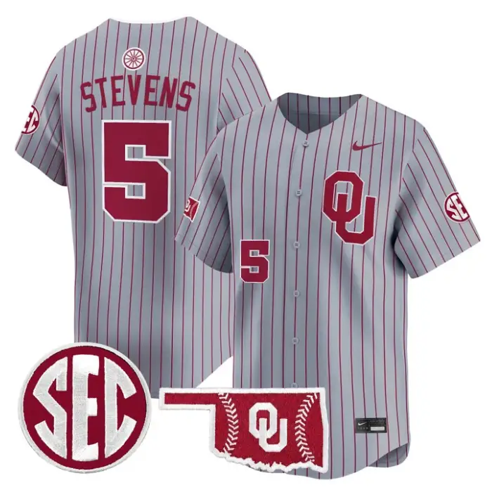 Nolan Stevens Jersey #5 Oklahoma Sooners Baseball 2026 Vapor Stitched by My Store