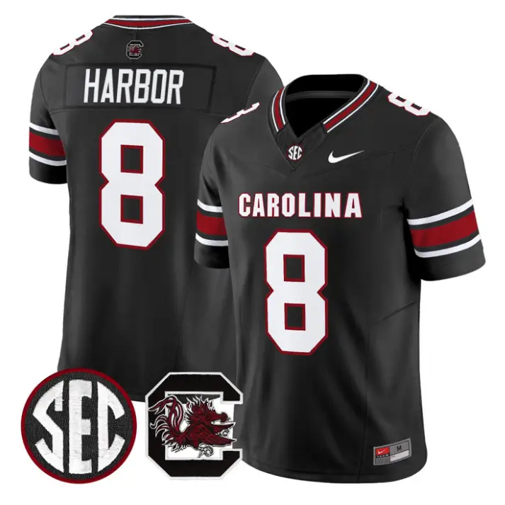 Nyck Harbor Jersey #8 South Carolina Gamecocks 2026 Limited Stitched by My Store NCAA Football Jerseys