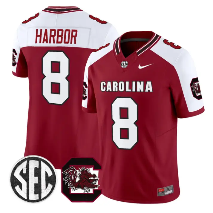 Nyck Harbor Jersey #8 South Carolina Gamecocks 2026 Limited Stitched by My Store NCAA Football Jerseys