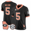 Raylen Wilson Jersey #5 Georgia Bulldogs 2026 The Big Peach Stitched - Top Design Fan Raylen Wilson Jersey #5 Georgia Bulldogs 2026 The Big Peach Stitched