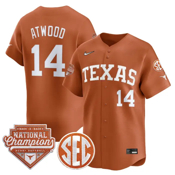 Reese Atwood Jersey #14 Texas 2026 Back-To-Back World SeriesChampions by My Store