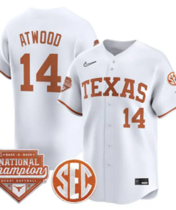 Reese Atwood Jersey #14 Texas 2026 Back-To-Back World SeriesChampions by My Store