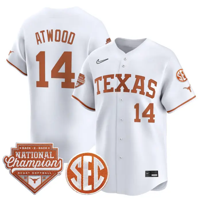 Reese Atwood Jersey #14 Texas 2026 Back-To-Back World SeriesChampions by My Store