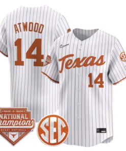 Reese Atwood Jersey #14 Texas 2026 Back-To-Back World SeriesChampions by My Store