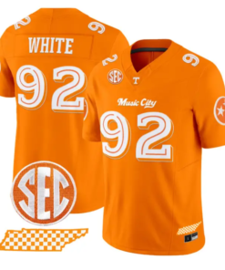 Reggie White Jersey #92 Tennessee Vols Music City Edition Stitched by My Store NCAA Football Jerseys