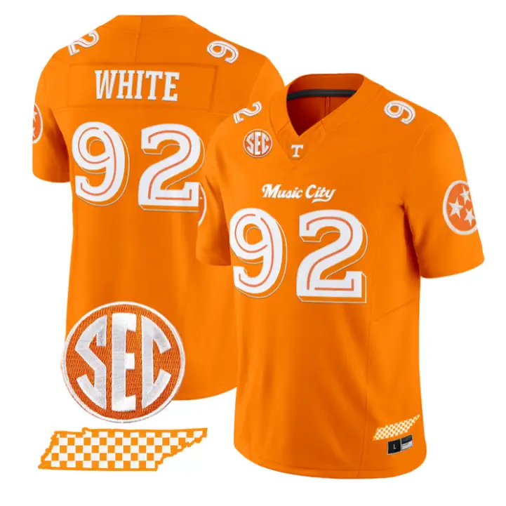Reggie White Jersey #92 Tennessee Vols Music City Edition Stitched by My Store NCAA Football Jerseys