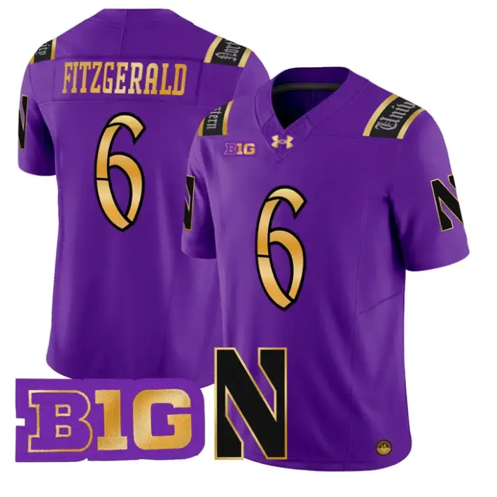 Robert Fitzgerald Jersey #6 Northwestern Wildcats 2026 Vapor Limited Stitched - Top Design Fan Robert Fitzgerald Jersey #6 Northwestern Wildcats 2026 Vapor Limited Stitched