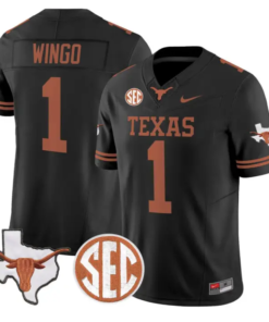 Ryan Wingo Jersey #1 Texas Longhorns 2026 SEC Patch Stitched