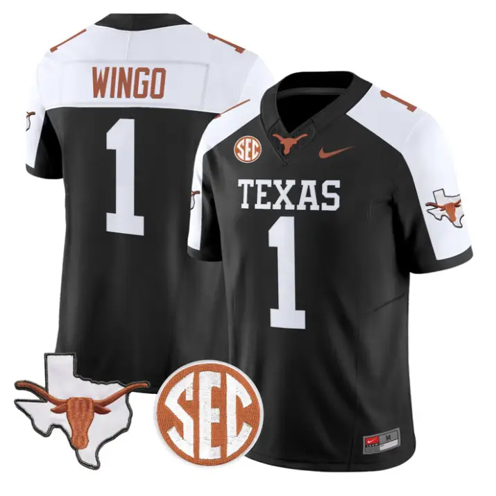 Ryan Wingo Jersey #1 Texas Longhorns 2026 SEC Patch Stitched - Top Design Fan Ryan Wingo Jersey #1 Texas Longhorns 2026 SEC Patch Stitched