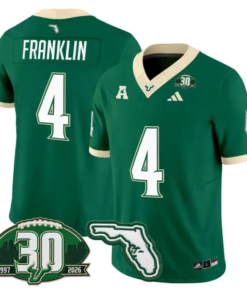 Sam Franklin Jersey #4 South Florida Bulls 30th Patch Limited Stitched by My Store NCAA Football Jerseys