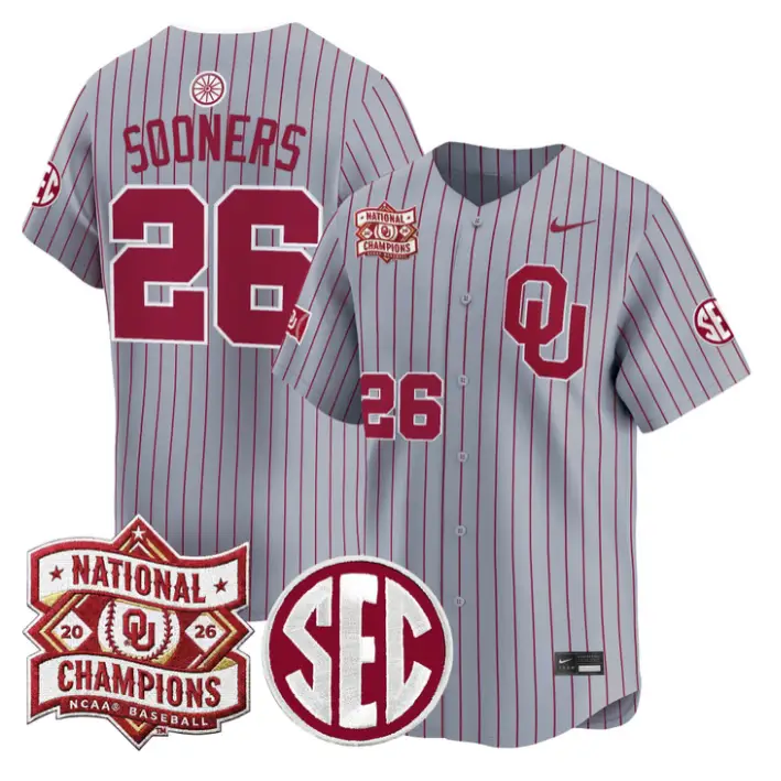 Sooners Jersey #26 Oklahoma 2026 National Champions Patch Stitched by My Store
