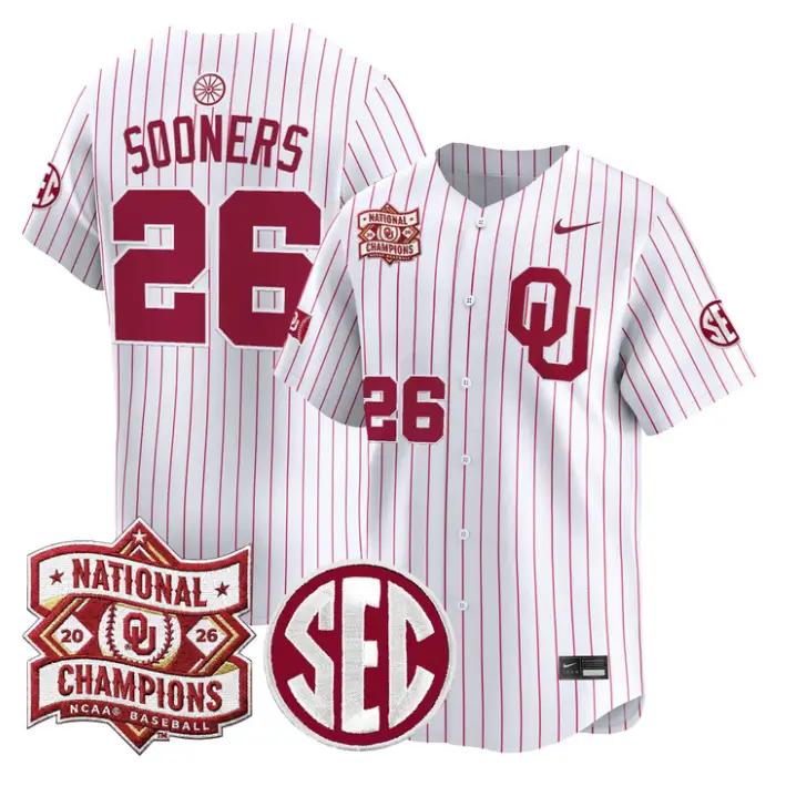 Sooners Jersey #26 Oklahoma 2026 National Champions Patch Stitched by My Store