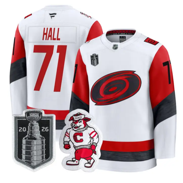 Taylor Hall Jersey #71 Carolina Hurricanes 2026 Stanley Cup Stitched by Hockey David