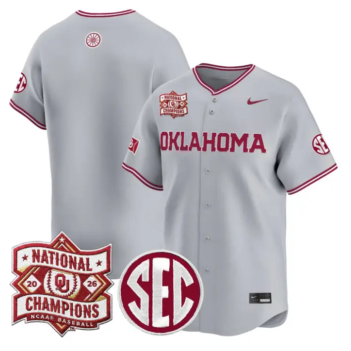 Team Jersey Blank Oklahoma 2026 National Champions Patch Stitched by My Store