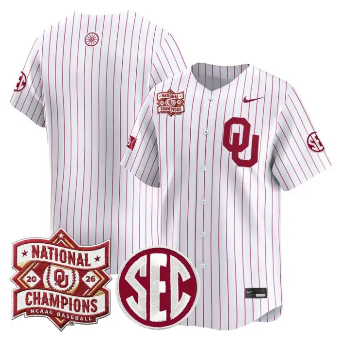 Team Jersey Blank Oklahoma 2026 National Champions Patch Stitched by My Store