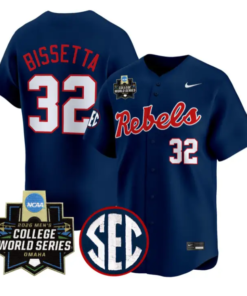 Tristan Bissetta Jersey #32 Ole Miss 2026 World Series Vapor Stitched by My Store