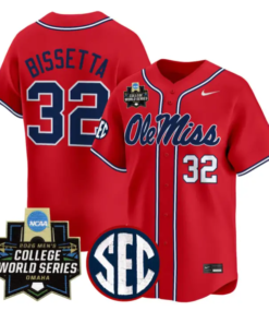 Tristan Bissetta Jersey #32 Ole Miss 2026 World Series Vapor Stitched by My Store