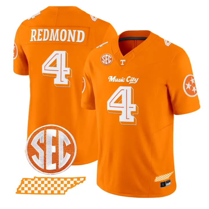 Ty Redmond Jersey #4 Tennessee Vols Music City Edition Stitched by My Store NCAA Football Jerseys