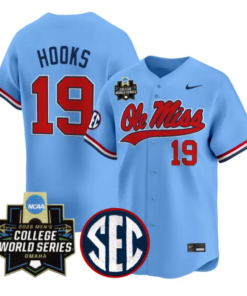 Walker Hooks Jersey #19 Ole Miss 2026 World Series Vapor Stitched by My Store