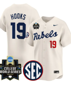 Walker Hooks Jersey #19 Ole Miss 2026 World Series Vapor Stitched by My Store