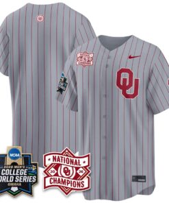 Oklahoma Sooners 2026 NCAA Baseball College World Series Champions Vapor Jersey - Stitched