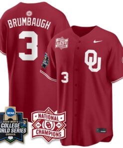 Oklahoma Sooners 2026 NCAA Baseball College World Series Champions Vapor Jersey - Stitched
