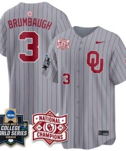 Oklahoma Sooners 2026 NCAA Baseball College World Series Champions Vapor Jersey - Stitched