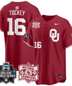 Oklahoma Sooners 2026 NCAA Baseball College World Series Champions Vapor Jersey - Stitched