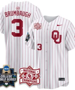Oklahoma Sooners 2026 NCAA Baseball College World Series Champions Vapor Jersey - Stitched