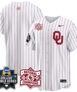 Oklahoma Sooners 2026 NCAA Baseball College World Series Champions Vapor Jersey - Stitched