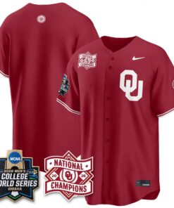 Oklahoma Sooners 2026 NCAA Baseball College World Series Champions Vapor Jersey - Stitched