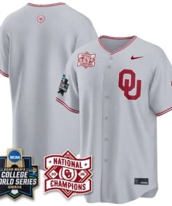 Oklahoma Sooners 2026 NCAA Baseball College World Series Champions Vapor Jersey - Stitched