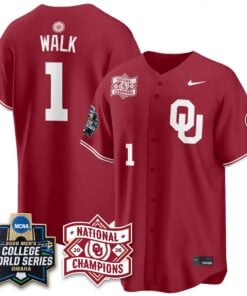 Oklahoma Sooners 2026 NCAA Baseball College World Series Champions Vapor Jersey - Stitched