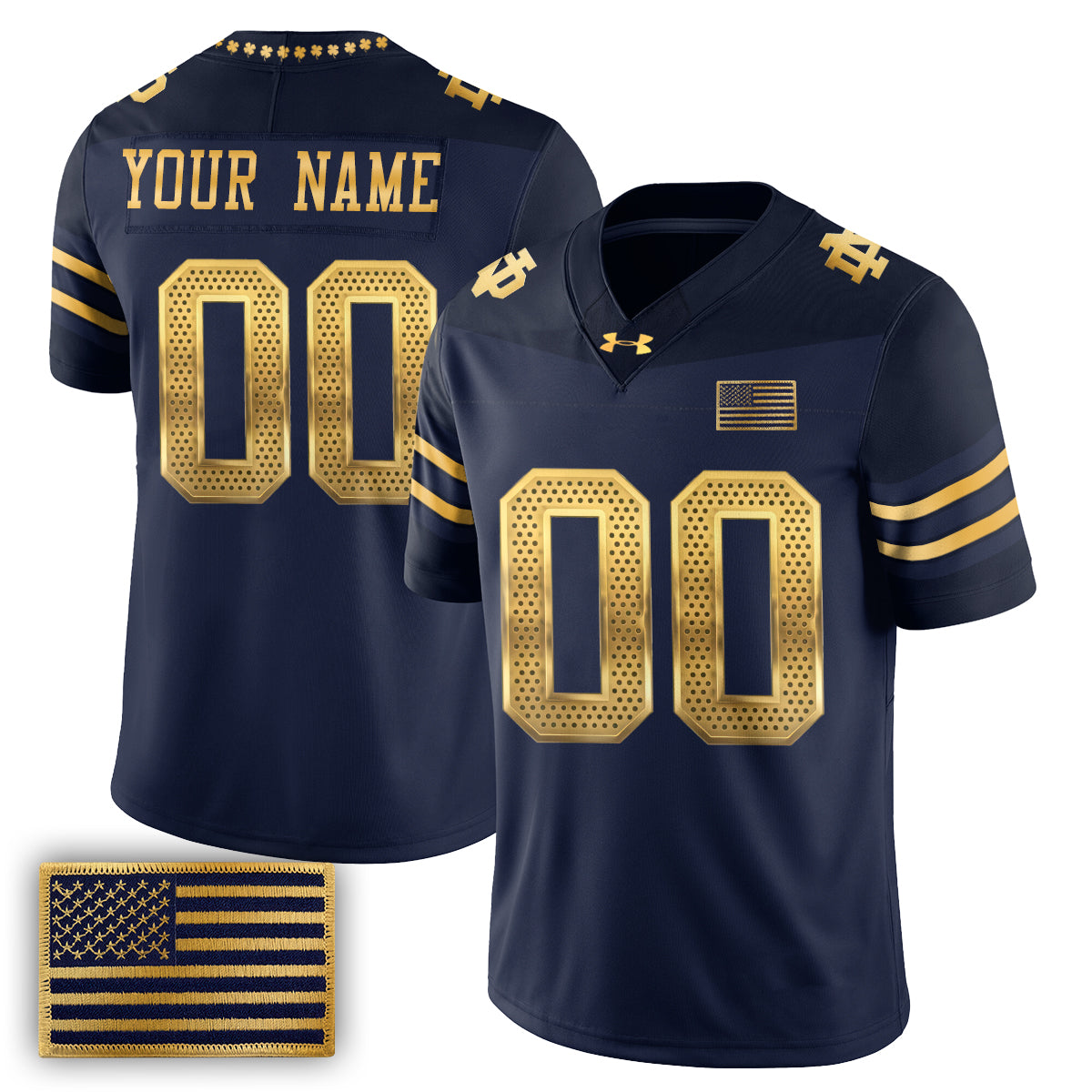 Notre Dame Fighting Irish 2026 Shamrock Series Football Vapor Custom Jersey - Stitched - Top Design Fan Notre Dame Fighting Irish 2026 Shamrock Series Football Vapor Custom Jersey - Stitched