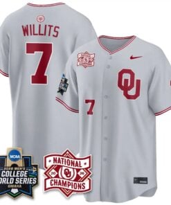 Oklahoma Sooners 2026 NCAA Baseball College World Series Champions Vapor Jersey - Stitched