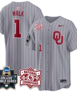 Oklahoma Sooners 2026 NCAA Baseball College World Series Champions Vapor Jersey - Stitched