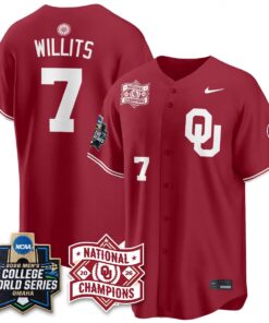 Oklahoma Sooners 2026 NCAA Baseball College World Series Champions Vapor Jersey - Stitched